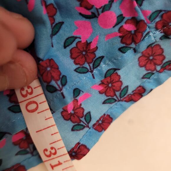 J.Crew smocked Monaco Blue Iris Size 4 midi skirt mermaid prairie boho - Picture 6 of 6